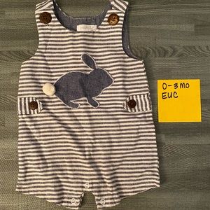 COPY - Mudpie Romper bunny baby boy unisex 0-3 Mo